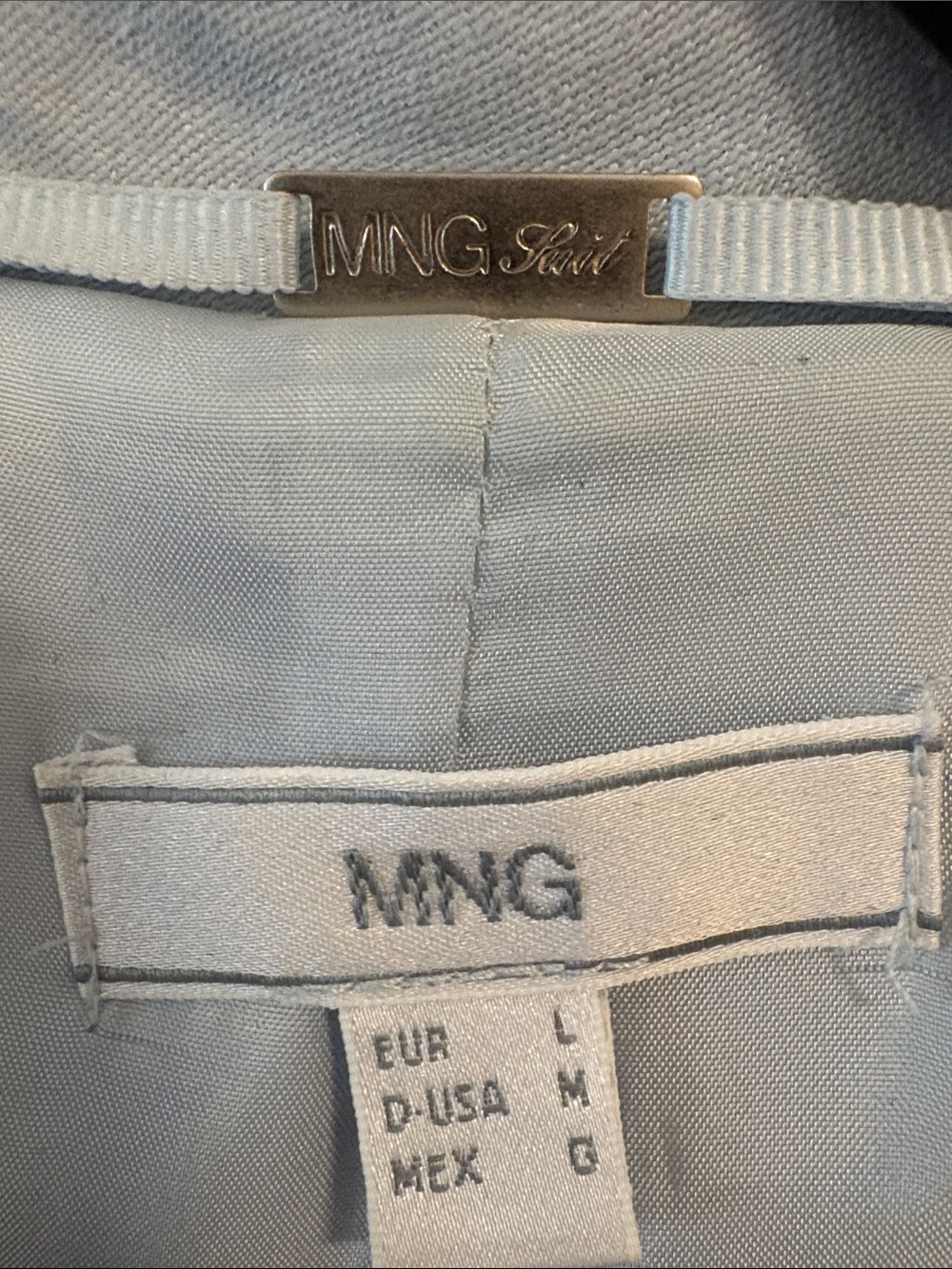 Women's Light Blue Tailored Linen-Blend Blazer Jacket - Picture 2 of 5